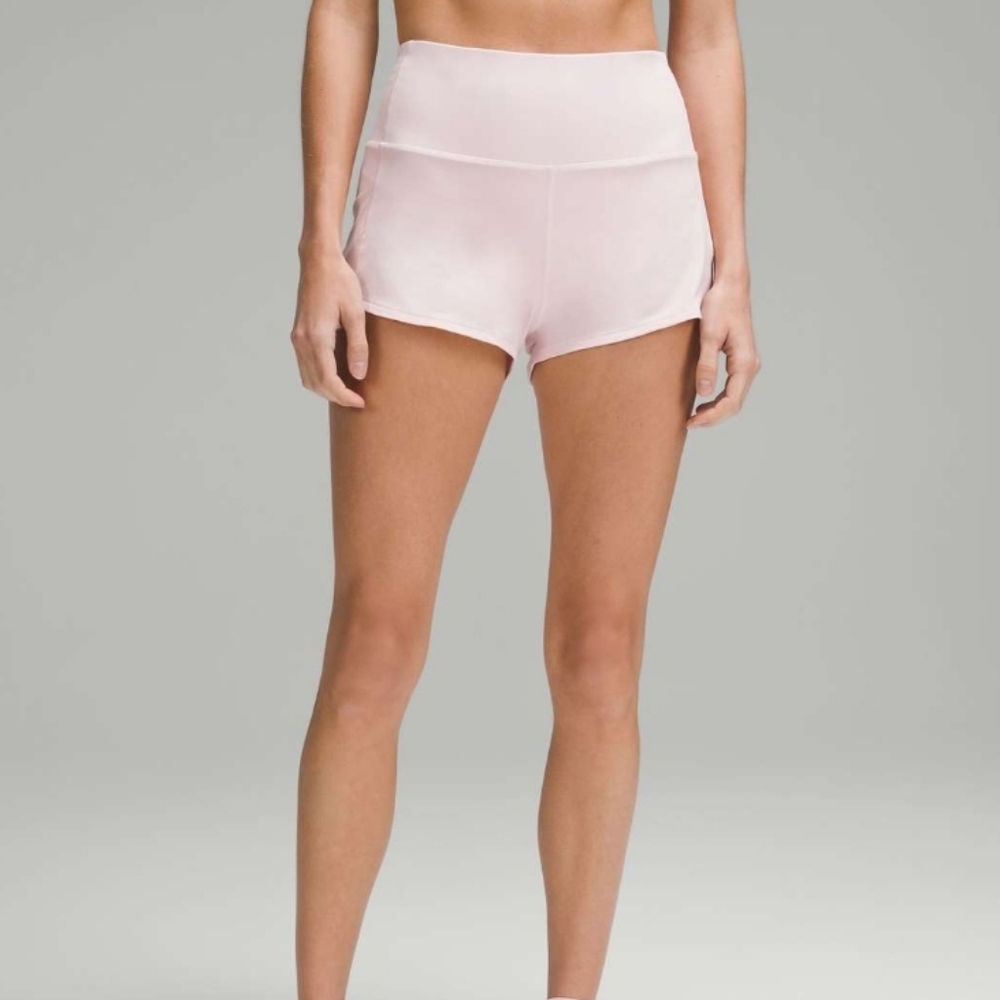 Lululemon Speed Up High-Rise Lined Short 2.5" Flush Pink Active Shorts - Picture 15 of 16